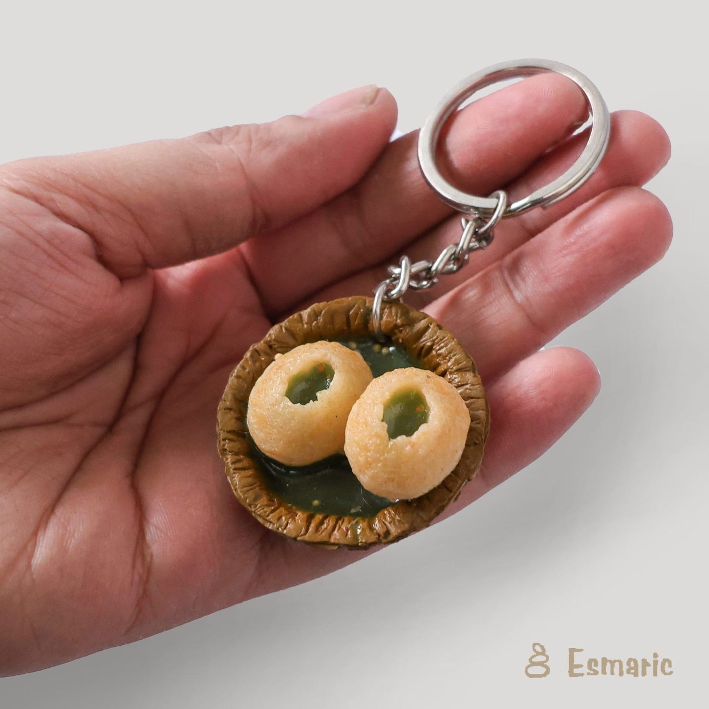 Pani Puri Miniature Keychain