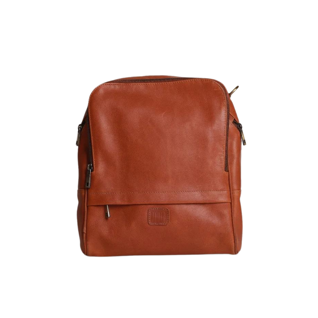 Little Luxe Genuine Leather Backpack Tan Touch